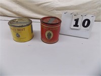 2 Old Tin's With Things Inside