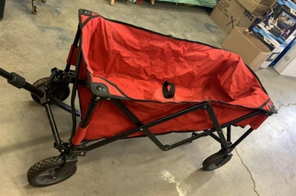 Folding 4 Wheel Cart Wagon *Used Needs Cleaning