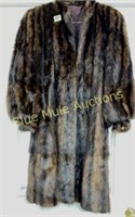 Fur coat no size- repair needed on back collar