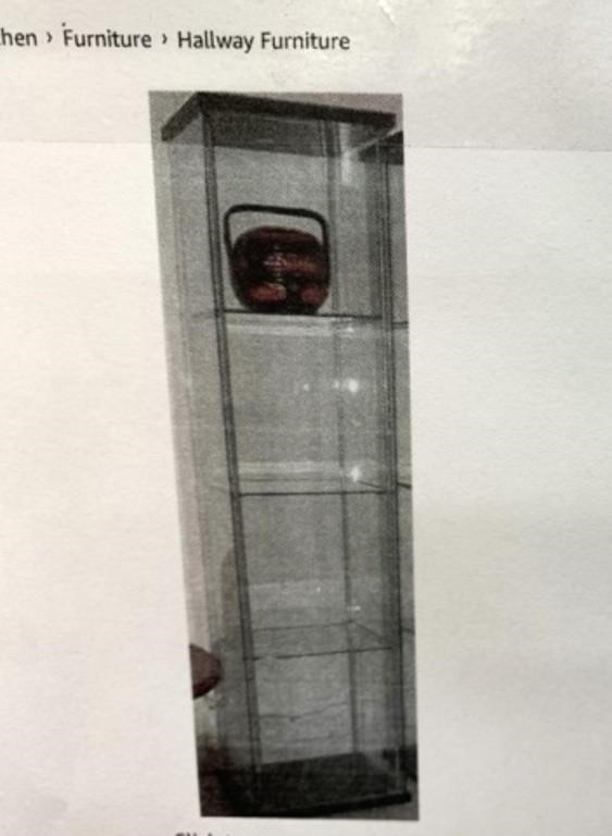 New Ikea Detolf Glass Door Cabinet