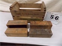 Wood Crates With Wood Cheese Boxes