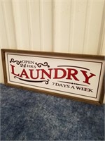 New wood laundry sign 9.5 x 23.5 in