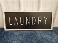 New wood laundry sign 9.5x 23.5 in