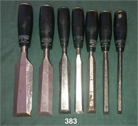 Set of 7 Stanley No. 40 chisels