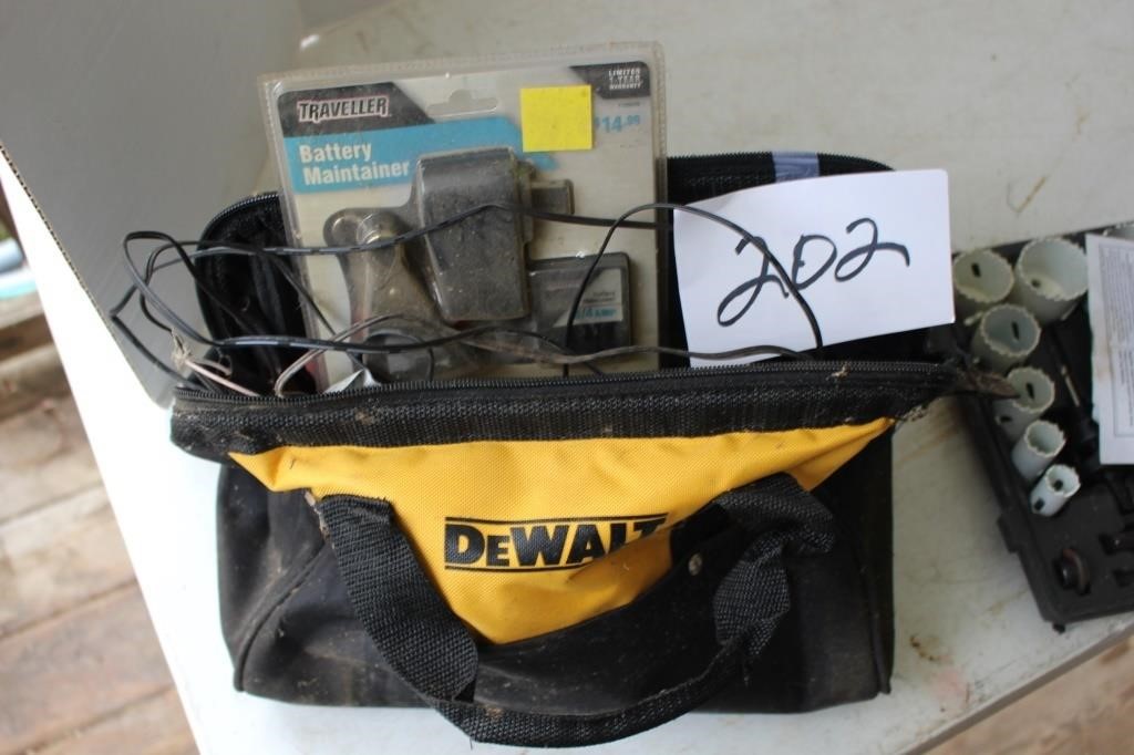 DEWALT TOOL BAG NOT PERFECT, AND BATTERY CHARGERS