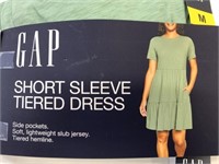 New Gap Short Sleeve Tiered Dress Size M