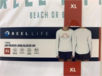 New Reel Life Jax Beach Long Sleeve Shirt Size XL