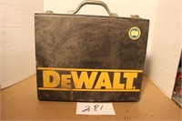 EMPTY METAL  DEWALT BOX 12X21X4