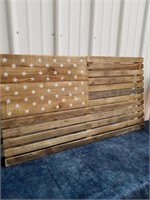 American flag wood Decor sign 21x 39 in