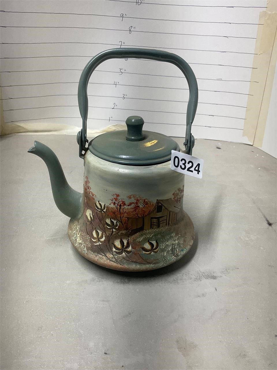 Hand Painted pitcher with lid