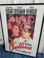 20.5 x 29 in framed poster Casablanca