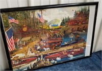 Framed puzzle 21x 31 in