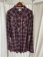 Stetson Flannel Western Snap Shirt Sz 3XL