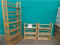 (4) Drop Down Shelf Stands