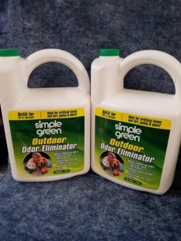 Two new simple green one gallon odor eliminators