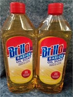 Two new containers of Brillo Basics Oil Soap