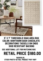 5' x 7' Threshold Shag Area Rug