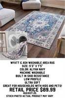 Wyatt and Ash Washable Area Rug