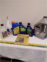 Oil and miscellaneous garage supplies