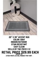 20" x 39" Accent Rug x 2Pcs