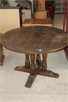 Vintage Wooden Circular Table
