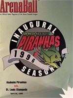 Anaheim Piranhas game magazine. Apr. 20, 1986