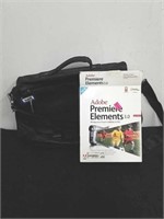Computer bag and Adobe Premiere Elements 3.0