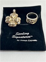 Sterling Silver Joseph Esposito Ring & Pendant
