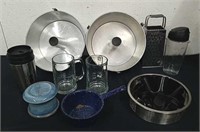 Vintage Bundt pans, a strainer insert, greater,