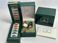 NIB Gucci Ladies Watch Swiss Made + Bezels