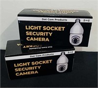 Two light socket security cameras