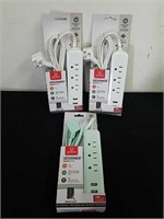 Three new designer series 6 ft power strips with