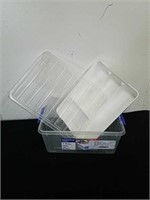 New 7.9 l storage tote with base tray and lid