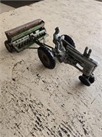 John Deere A Open Flywheel Arcade Tractor & Drill