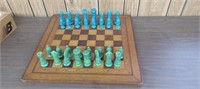 CHESS SET-WOODEN BOARD & PIECES