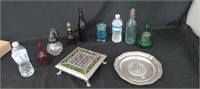 CLEAR & COLORED BOTTLES,TRINKET BOX & DECOR