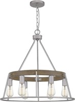 6-Bulb Chandelier in Brushed Silver