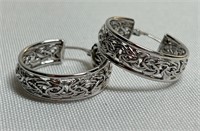 14K White Gold Earrings Turkey 4.2 Grams