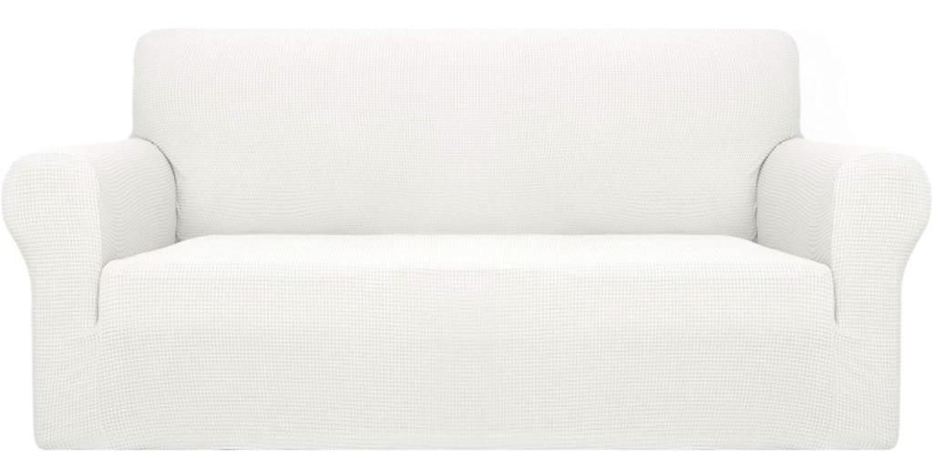 STRETCH LOVESEAT COUCH COVER WHITE 55 x32IN