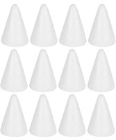 STYROFOAM CONES FOR DIY CRAFTS 12PCS