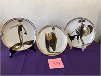 Three Erte Limited edition collectors plates #324
