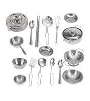 KIDS KITCHEN TOYS STAINLESS STEEL COOKWARE