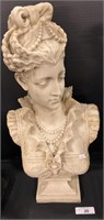 Resin French Noblewoman Bust Sculpture.