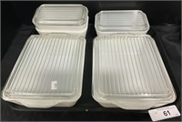 Vintage Pyrex Butter Print Refrigerator Dishes.