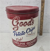 Goods potato chip tin