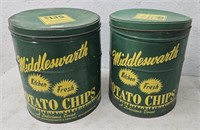 Middlesworth potato chip tins