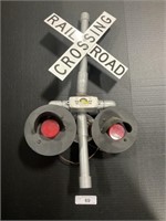 Garden Railroad Crossing Light Up Sign.