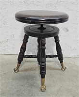 Claw and ball foot piano stool