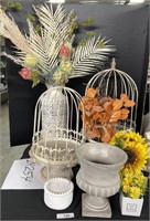Charming Decorative Bird Cages, Floral Decor.
