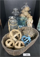 Nautical Themed Home Decor, Glass Jars.